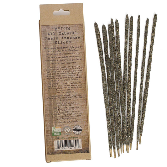 Smudging Incense - Myrrh - Resin Stick Incense - 10 Sticks