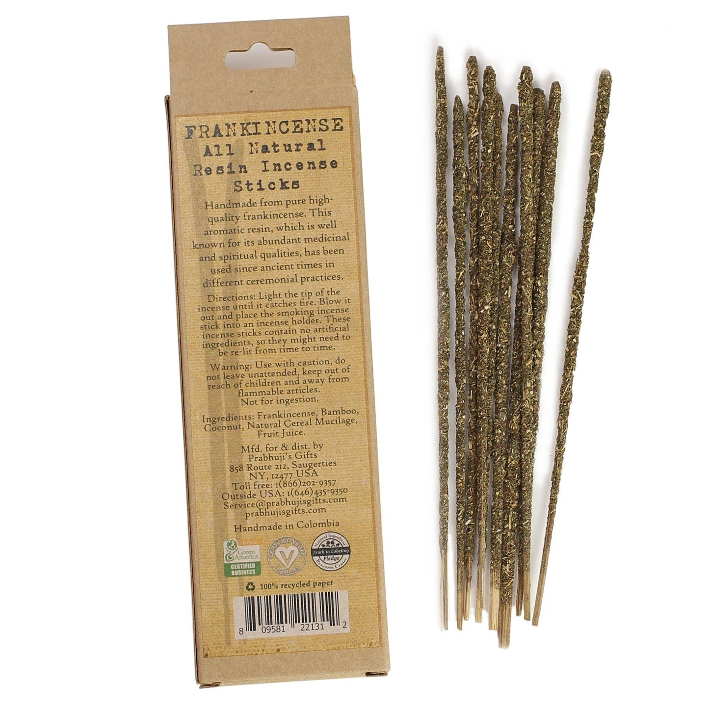 Smudging Incense - Frankinsence - Resin Stick Incense - 10 Sticks