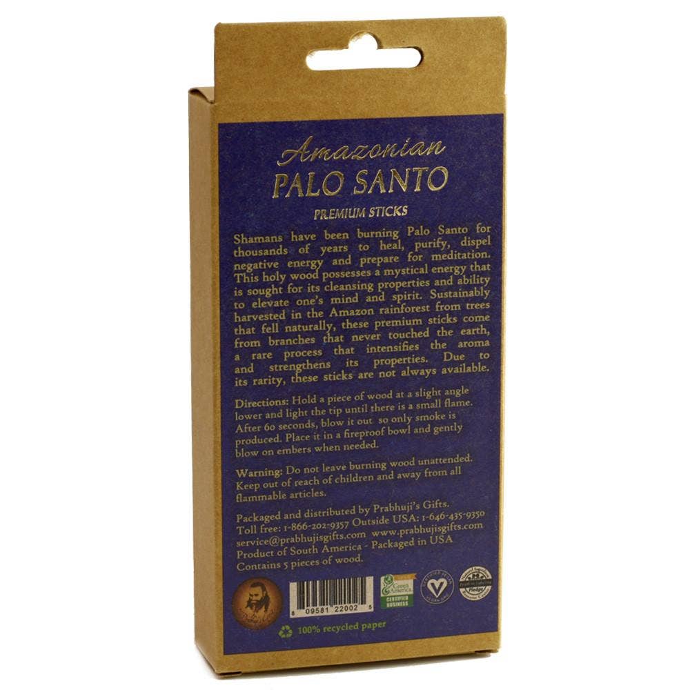 Palo Santo Raw Incense Wood - Amazonian Premium - 5 sticks pack